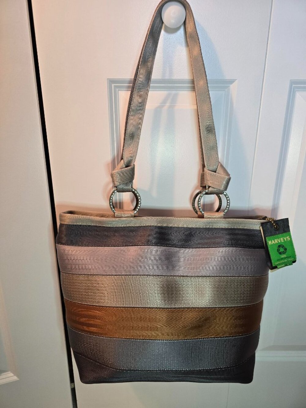 EUC Harvey’s Original Seatbelt Bag Treecycle Large Tote Tags Included